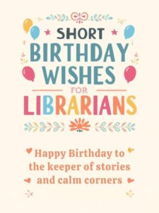 Short Birthday Wishes for Librarians