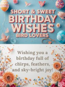 Short & Sweet Birthday Wishes for Bird Lovers