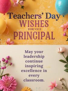 Teachers’ Day Wishes for Vice Principal