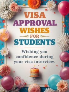 Visa Approval Wishes for Students