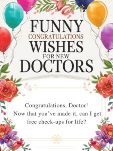 funny congratulation wishes for becoming doctor