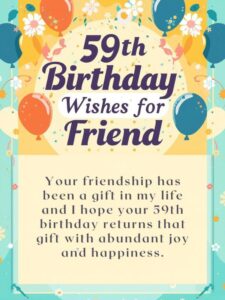 59th Birthday Wishes for Friend