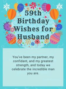 59th Birthday Wishes for Husband