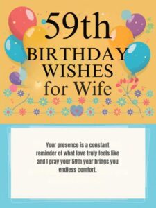59th Birthday Wishes for Wife