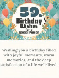 59th Birthday Wishes for a Special Person