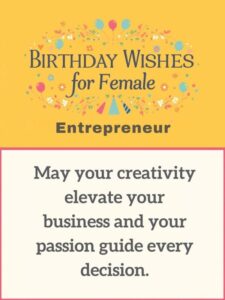Birthday Wishes for Female Entrepreneur