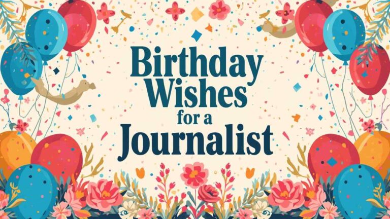Birthday Wishes for Journalist
