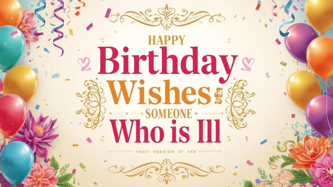 birthday wishes for someone who is ill