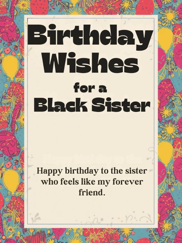 Birthday Wishes for a Black Sister