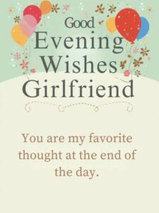 Good Evening Wishes for Girlfriend