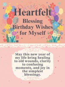 Heartfelt Blessing Birthday Wishes for Myself