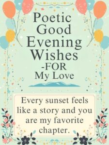 Poetic Good Evening Wishes for My Love