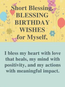 Short Blessing Birthday Wishes for Myself