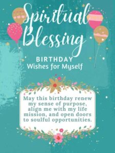Spiritual Blessing Birthday Wishes for Myself
